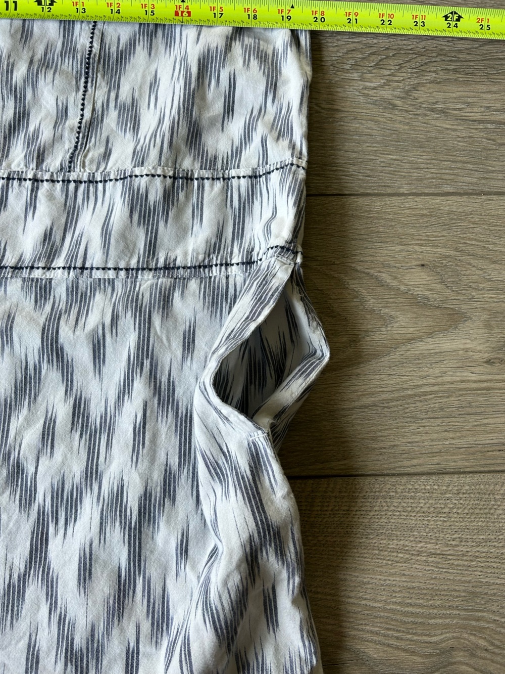 Toad & Co Shakti Sleeveless Organic Cotton Casual Mini Dress Egret Ikat Size L - Picture 4 of 10